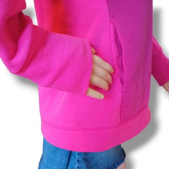 PUMA Women's WarmCELL Pink Logo Fleece Sweatshirt Hoodie - Picture 8 of 16